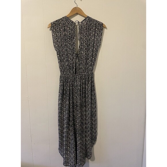 Ulla Johnson Gray Floral Midi Dress Sleeveless Casual Wedding Party Size 2 Silk - Picture 3 of 15